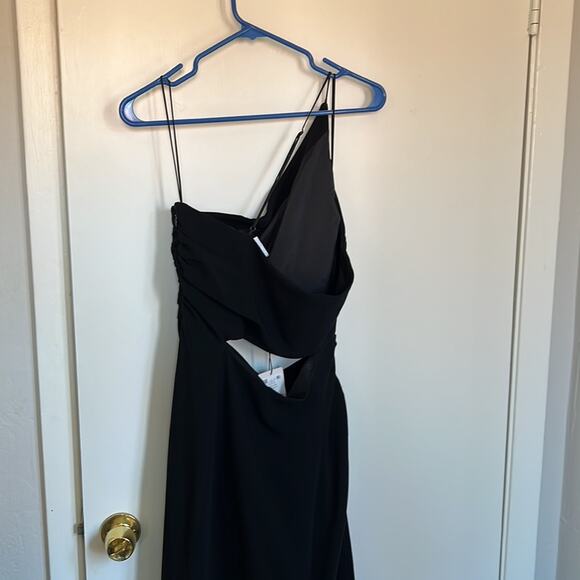 New NWT Cinq A Sept Sandra Cutout One Shoulder Gown In Black - Picture 7 of 8